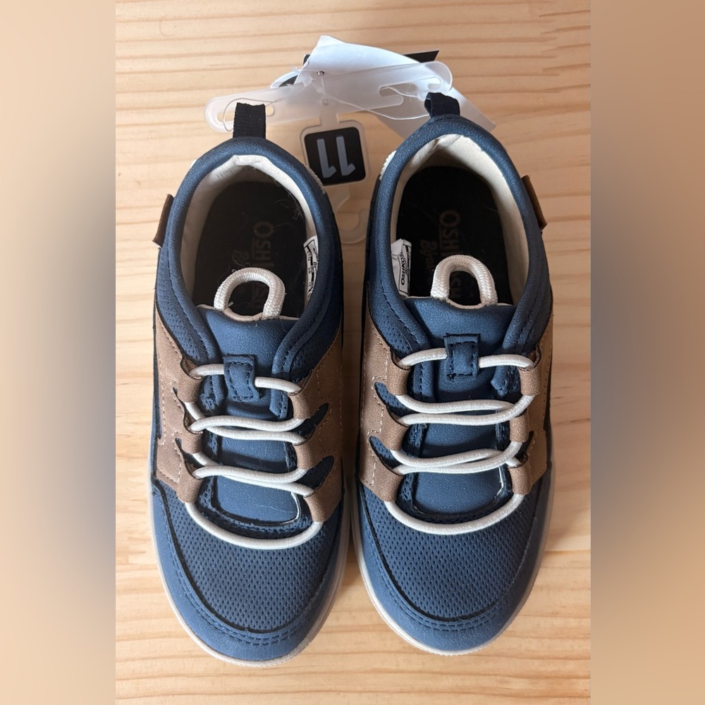 OshKosh B'gosh Navy and Tan Kids Sneakers